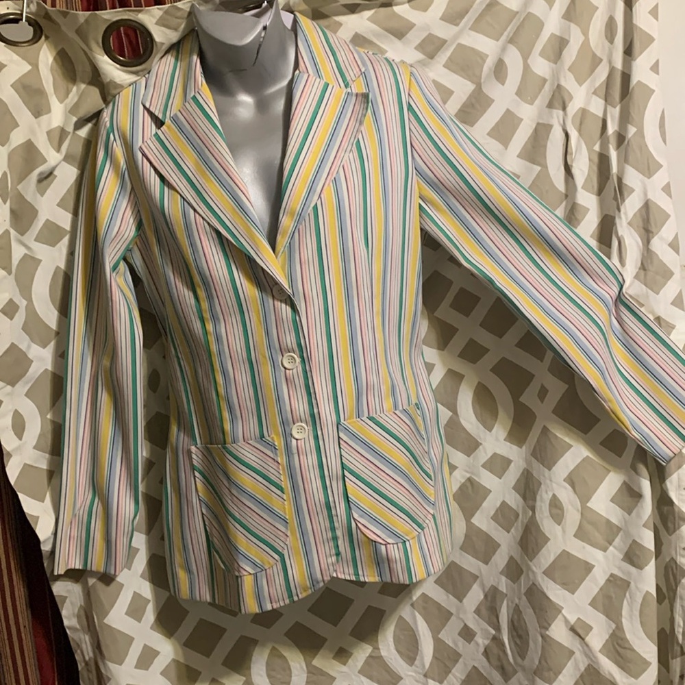 Vintage Striped Wrangler Blazer Medium